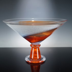 Kosta Boda Twister Footed Center Bowl by Kjell Engman