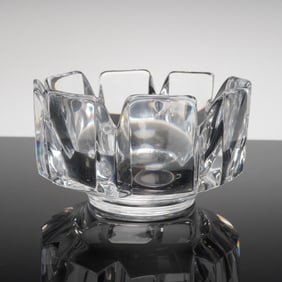 Orrefors Corona Crystal Bowl by Lars Hellsten