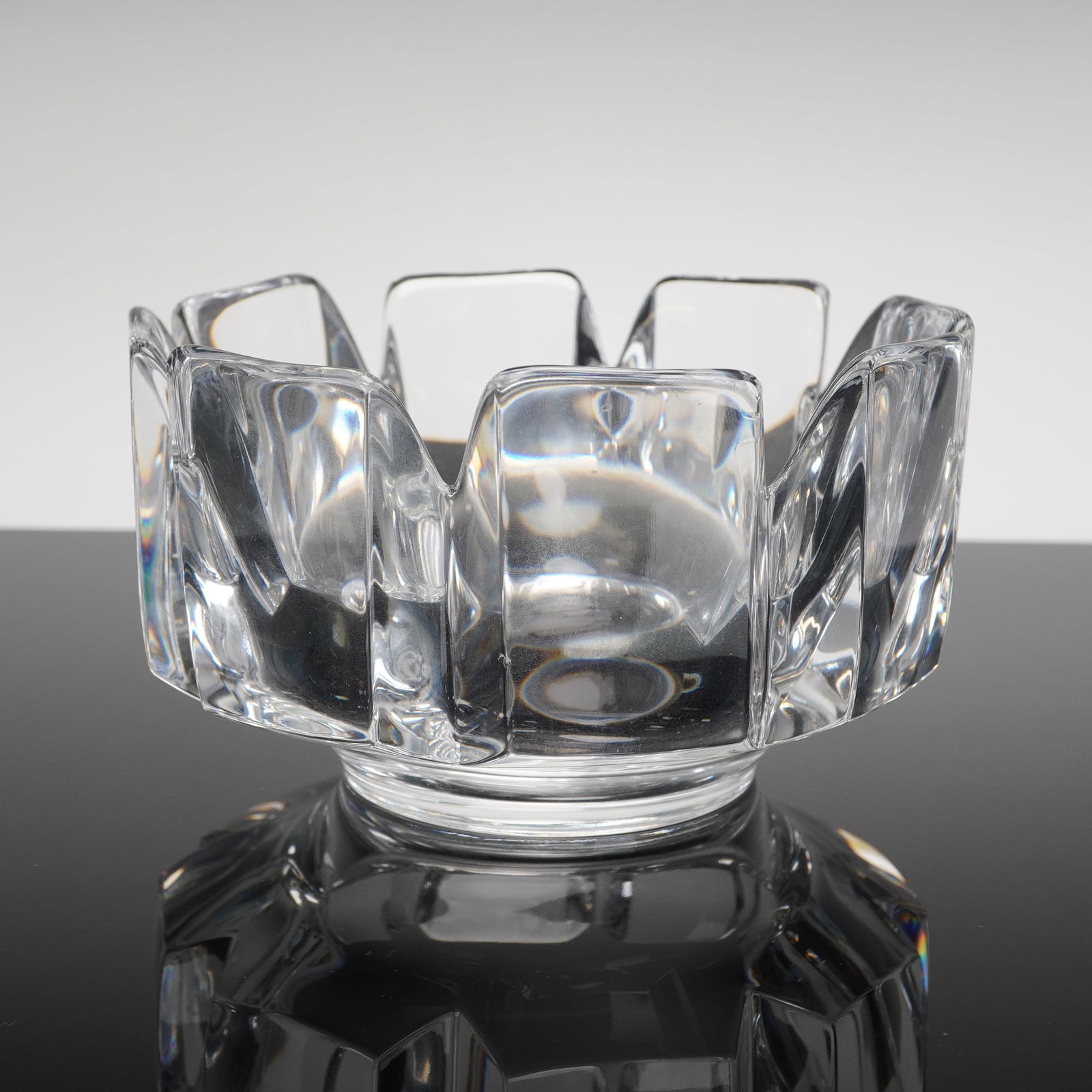 Orrefors Corona Crystal Bowl by Lars Hellsten (1 of 4)