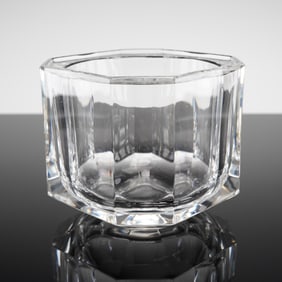 Tiffany & Co. Heavy Cut Crystal Octagonal Trinket Box