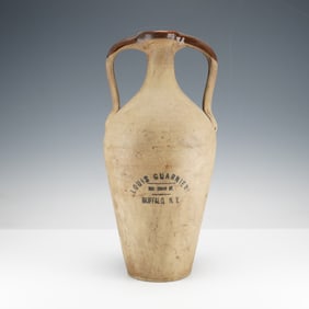 Antique Louis Guarnieri 389 Swan St. Buffalo, NY Stoneware Wine Jug