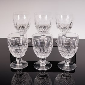 A Collection of Six Waterford Colleen Short Stem Crystal Water Goblets
