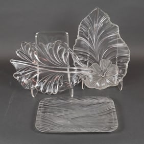 A Trio of Glass Platters by Mikasa and Emanuel Ungaro