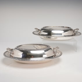 A Pair of WM Rogers Silverplate Covered Serving Dishes