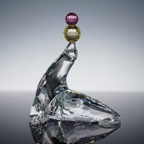 Swarovski Retired Crystal Playing Seal Figurine