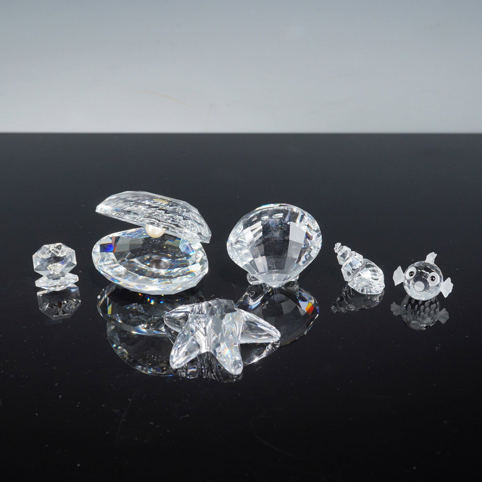 A Collection of Six Swarovski Crystal Sea Figures (1 of 3)