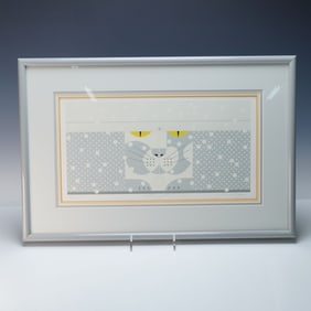 Edie Harper 'Winter Watch' Signed Serigraph