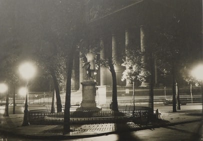 French Gelatin Silver Print Mounted on Board, Paris 1925 La Madeleine
