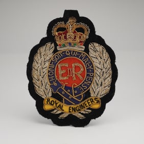 A Royal Engineers Hand Embroidered Bullion Wire Blazer Badge