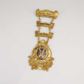 Mid-20th Century Clan MacInnes Los Angeles Fraternal Presentation Badge