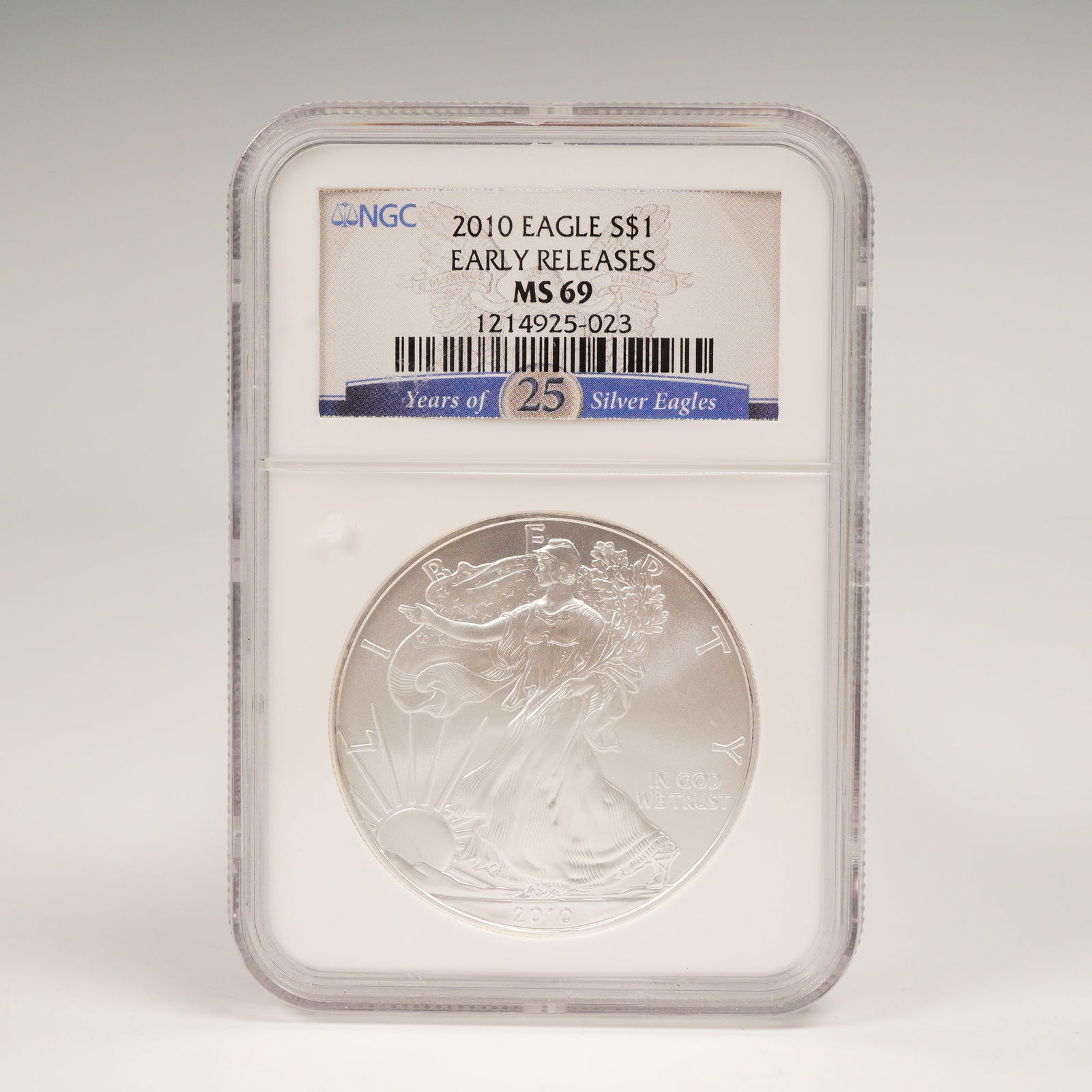 2010 American Silver Eagle Early Release Dollar Coin NGC Graded MS69 (1 of 2)
