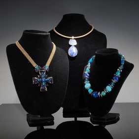 A Collection of Three Costume Necklaces