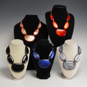 A Collection of 5 Contemporary Statement Necklaces