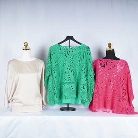 3pc Chico's Women's Clothing, Blouses and Crocheted Overlay