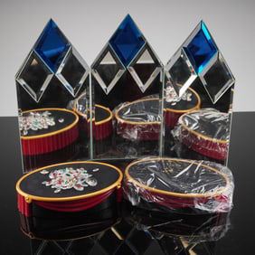 Swarovski Crystal Home Display Set 236942 with Paneled Mirror and Bases