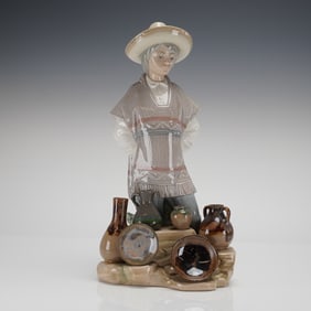 Lladro Figurine South of the Border Boy Selling Pots #5080