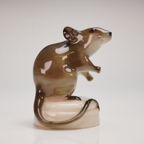 Hutschenreuther Selb US Zone Porcelain Mouse Figurine