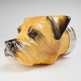 Royale Stratford Dog Head Stirrup Cup