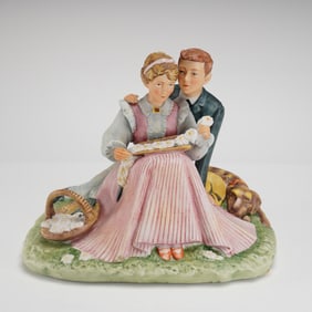 Gorham Norman Rockwell First Edition Summer Sweet Song So Young Figurine