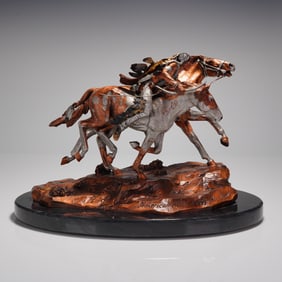 C. A. Pardell Legends Bronze Sculpture American Horse Takes His Name 1991