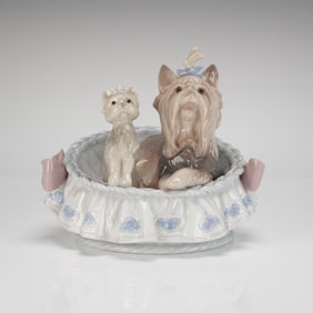 Lladro Our Cozy Home Figurine 6469 Yorkshire Terriers