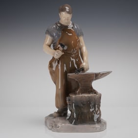 Bing & Grondahl B&G Fig. 2225 Blacksmith Working the Anvil by Axel Locher
