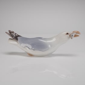 Bing & Grondahl B&G Porcelain Seagull with Fish Figurine Model 1808