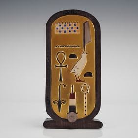 Boehm USA Porc. Cartouche Paperweight Commemorating the Treasures