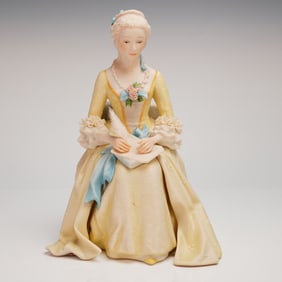 Cybis Porcelain Figurine of a Seated Rococo Woman Model 327