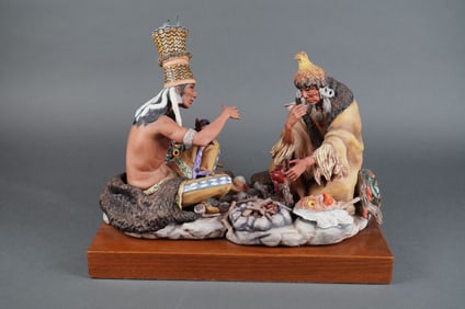 Cybis Porcelain Iroquois At The Council Fire Limited Edition #14