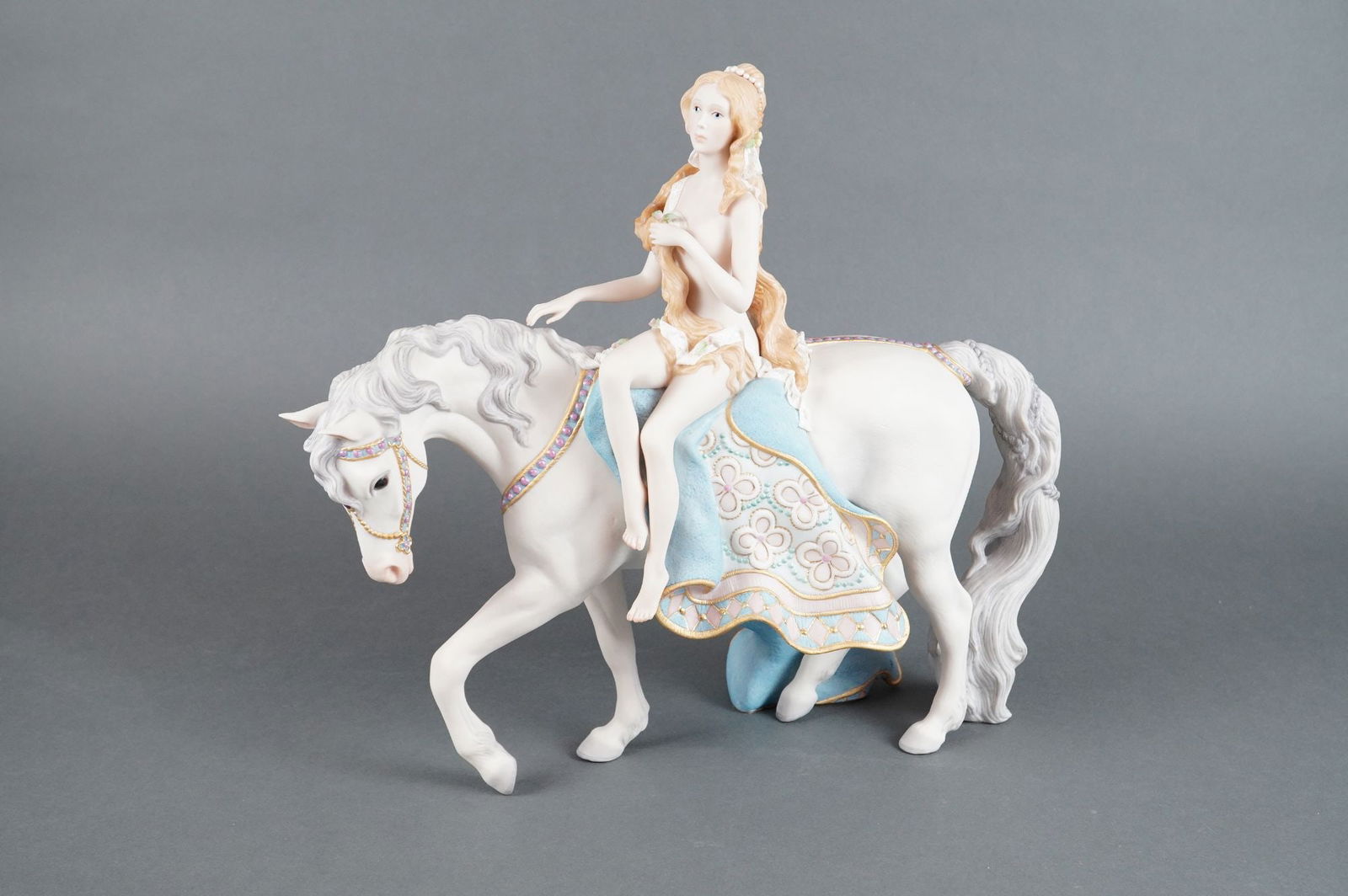 Cybis USA Matte Porcelain Figural Sculpture of Lady Godiva on Horseback (1 of 5)