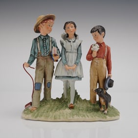 Gorham Norman Rockwell Figurine Spring Young Mans Fancy