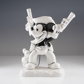 Royal Doulton Mickey Mouse Prototype Figurine, Two Gun Mickey