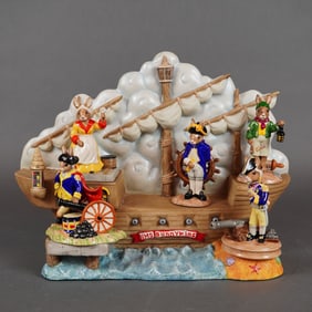 6pc Royal Doulton Bunnykins Shipmates Collection with Base