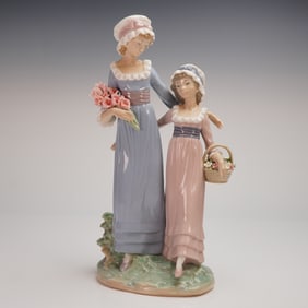 Lladro Glazed Porcelain Figurine Group Daughters 446