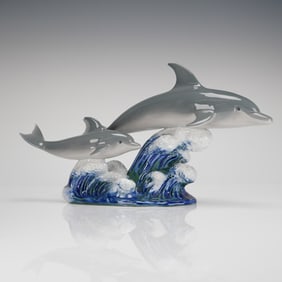 Lladro Porcelain Figurine A Swimming Lesson Model 6470