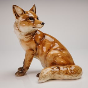 Hutschenreuther Selb Porcelain Fox Figurine Designed by Ko?chenmeister