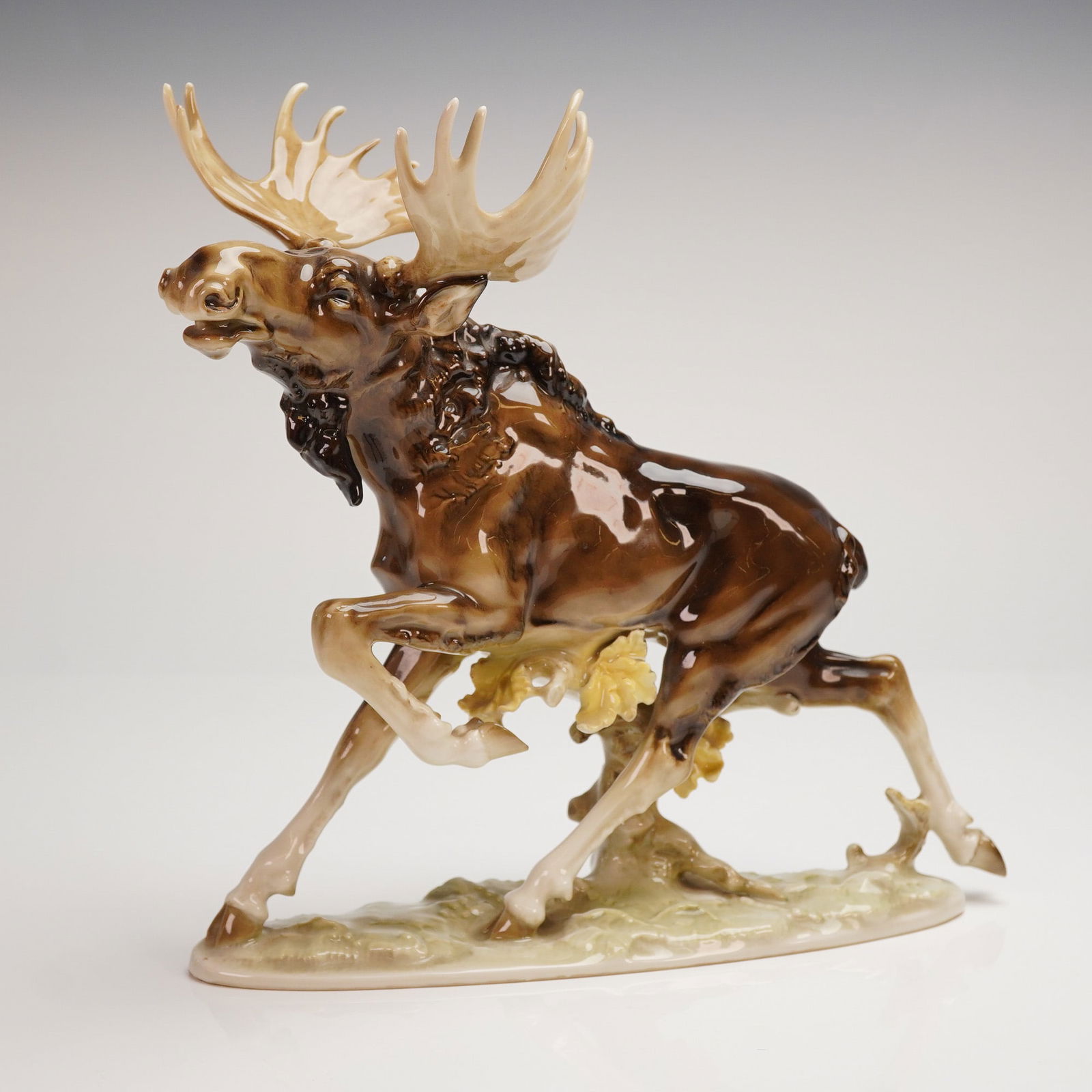Karl Tutter Hutschenreuther Glazed Porcelain Moose Figurine (1 of 5)