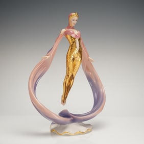 The Franklin Mint Daybreak in Gold Art Deco Porcelain Figurine