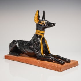 Boehm Egyptian Salutes God Anubis Porcelain Figurine