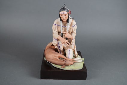 Cybis Bisque Porcelain Sculpture Onandaga, Hiawatha