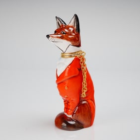 A Royale Stratford Anthropomorphic Mr. Fox Figural Snuff Bottle