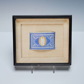 Framed Wedgwood Jasperware Neoclassical Belt Buckle