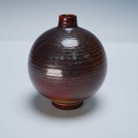 Wedgwood Pottery Norman Wilson Globular Vase with Aventurine-type Glaze