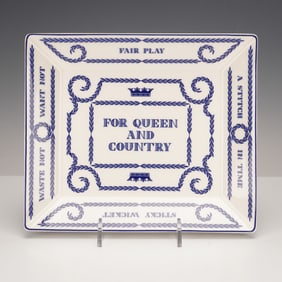 Wedgwood Queen's Ware Commemorative Tray for Queen & Country