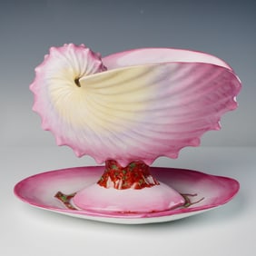 Wedgwood Pearlware Nautilus Argonauta Argo Compote and Underplate
