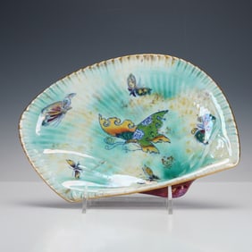 Wedgwood Fairyland Lustre Seashell Dish with Butterfly Decoration