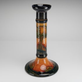 Moorcroft Pottery by William Moorcroft Candlestick, Eventide