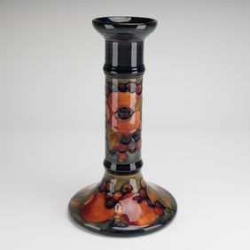 Moorcroft Pottery by William Moorcroft Candlestick, Pomegranate