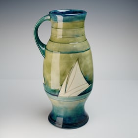 William Moorcroft High Glaze Yacht Pitcher